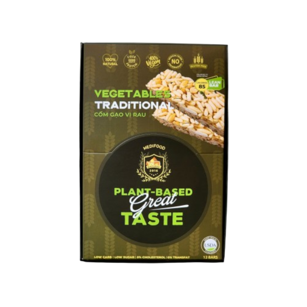 Thanh Ngũ Cốc Vị Rau [Hộp 12 Thanh] - USDA Smart Snacks