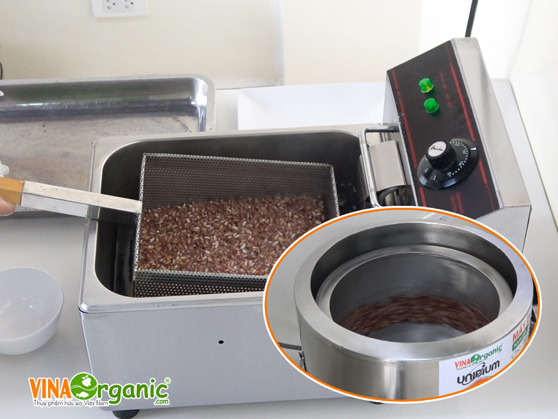 gạo lứt chiên dầu